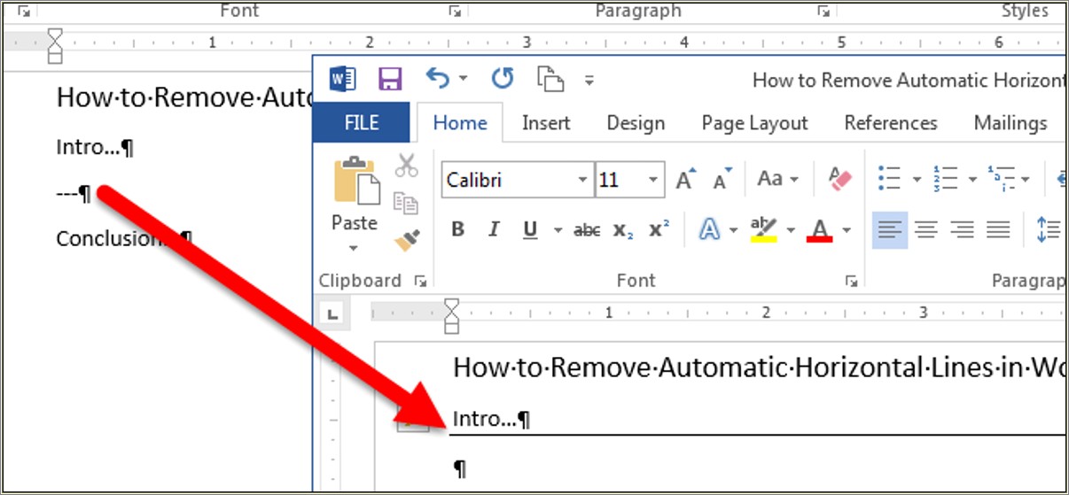 Inserting Horizontal Line For Resume In Word