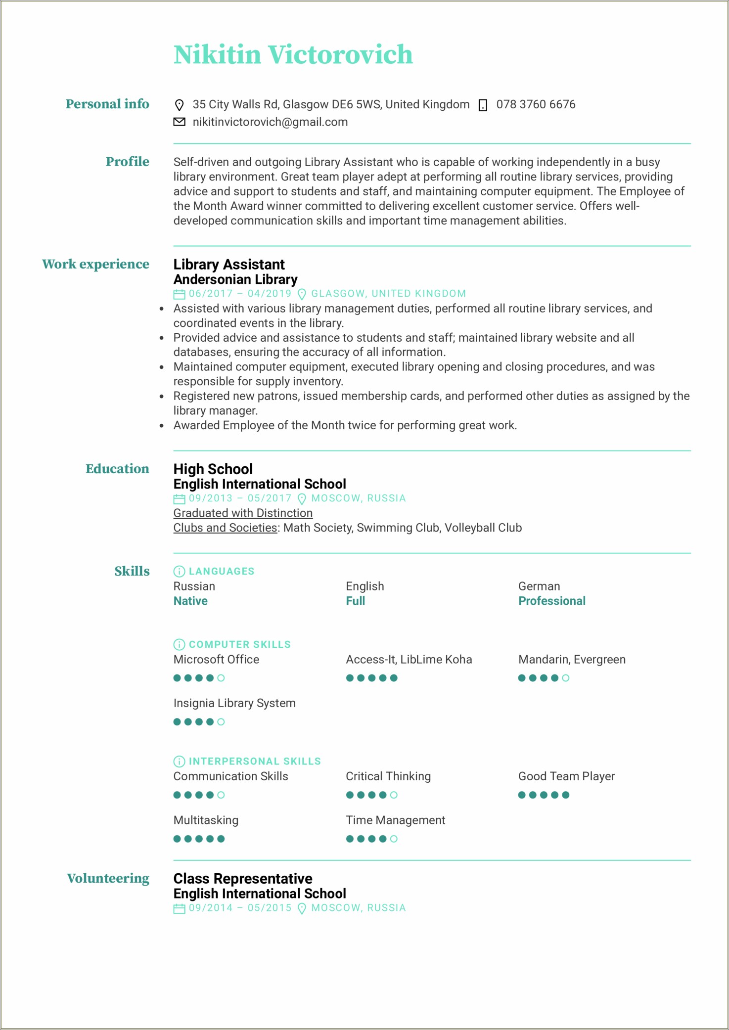 Intensive Learning Center Paraeducator Resume Examples