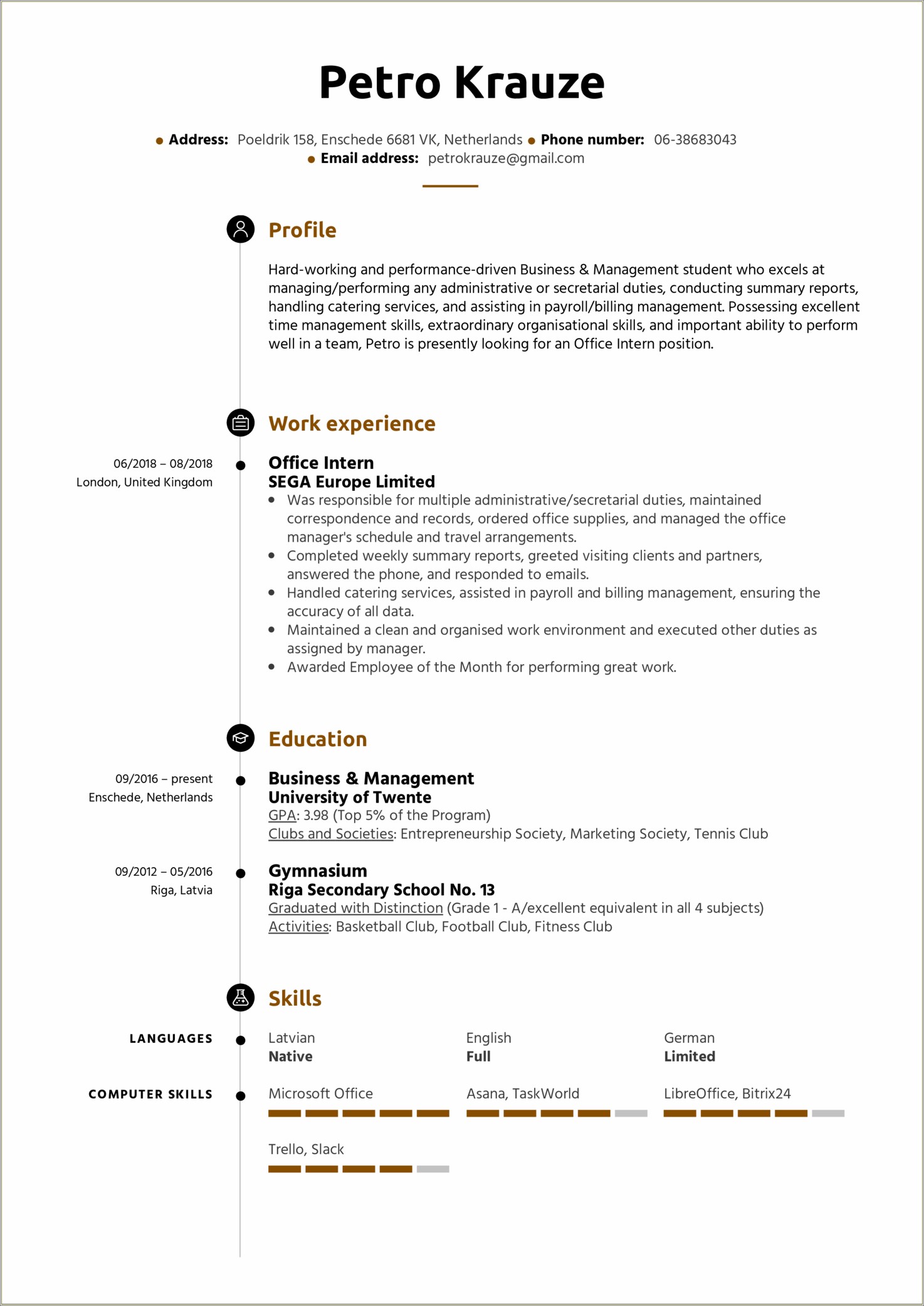 Internship Skills To Put On A Resume