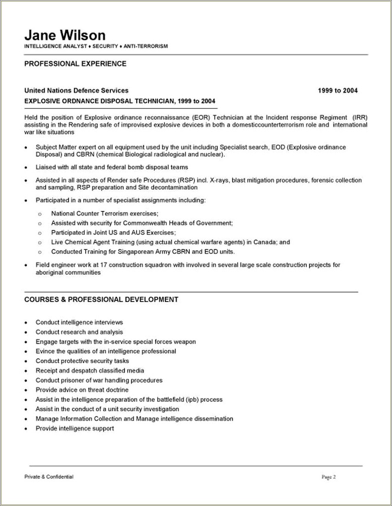 Investigator Trainee Job Description For Resume