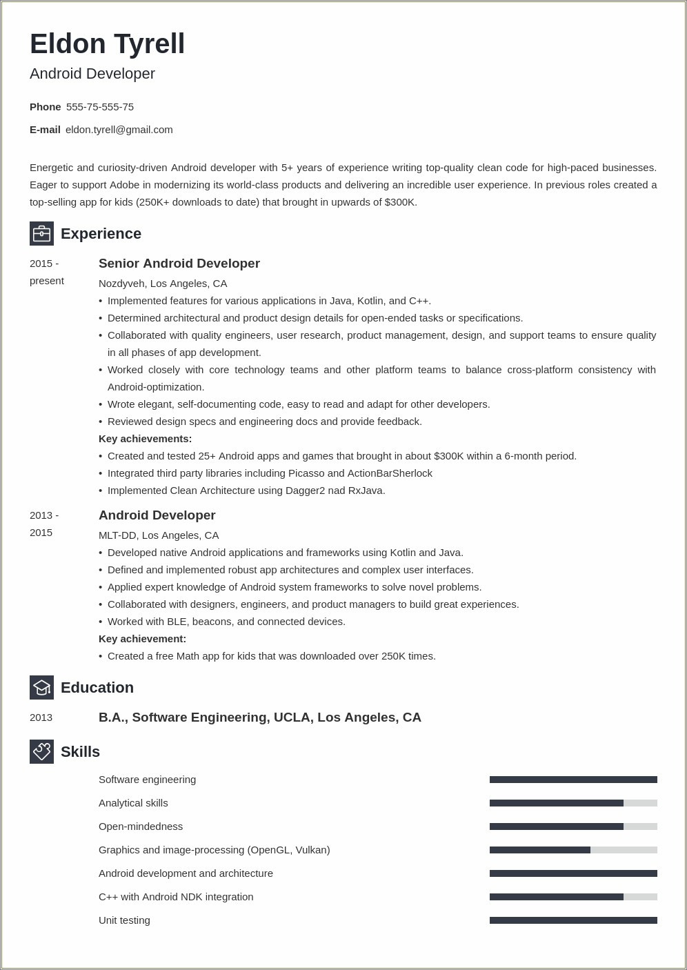 Ios Developer 1 Year Experience Resume Download