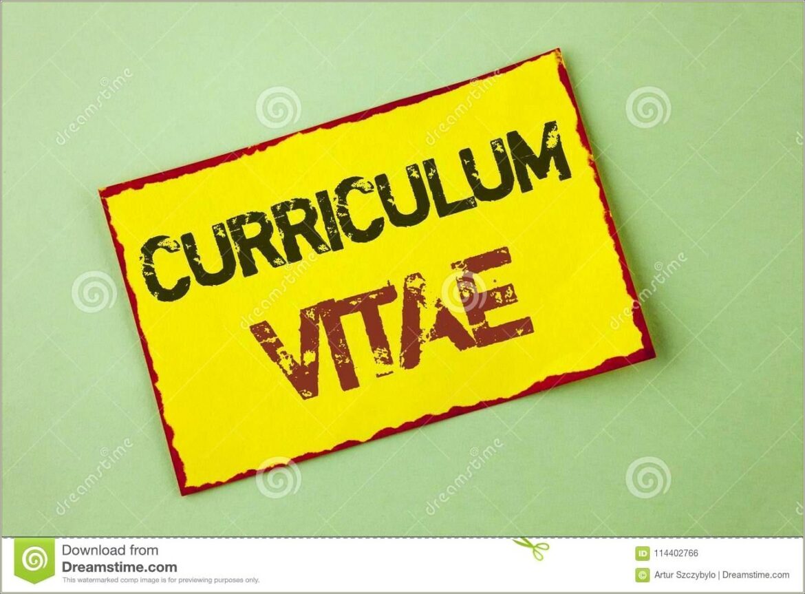 Is Curricula A Word Same As Resume