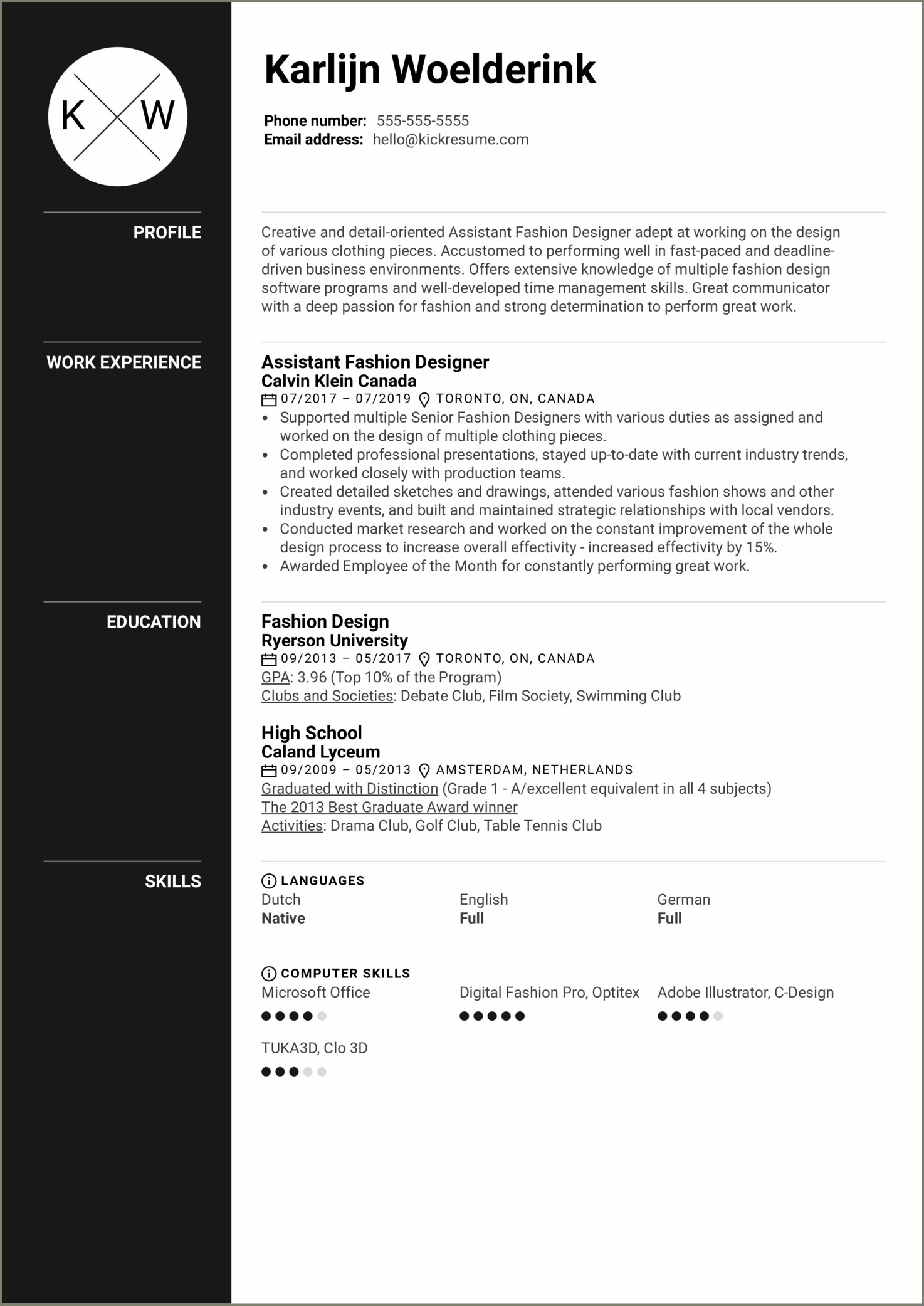 Is Fashion A Good Interest For A Resume
