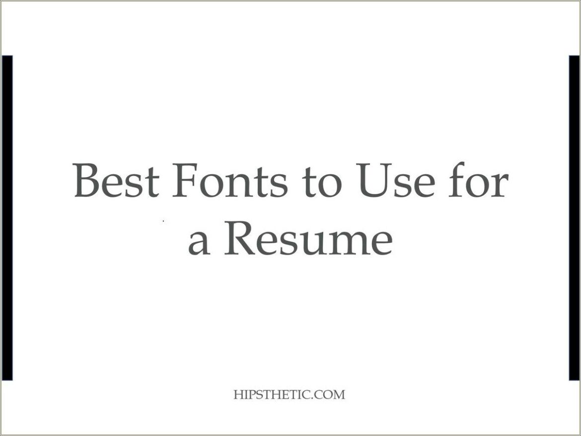 Is Garamond Font Good For Resume