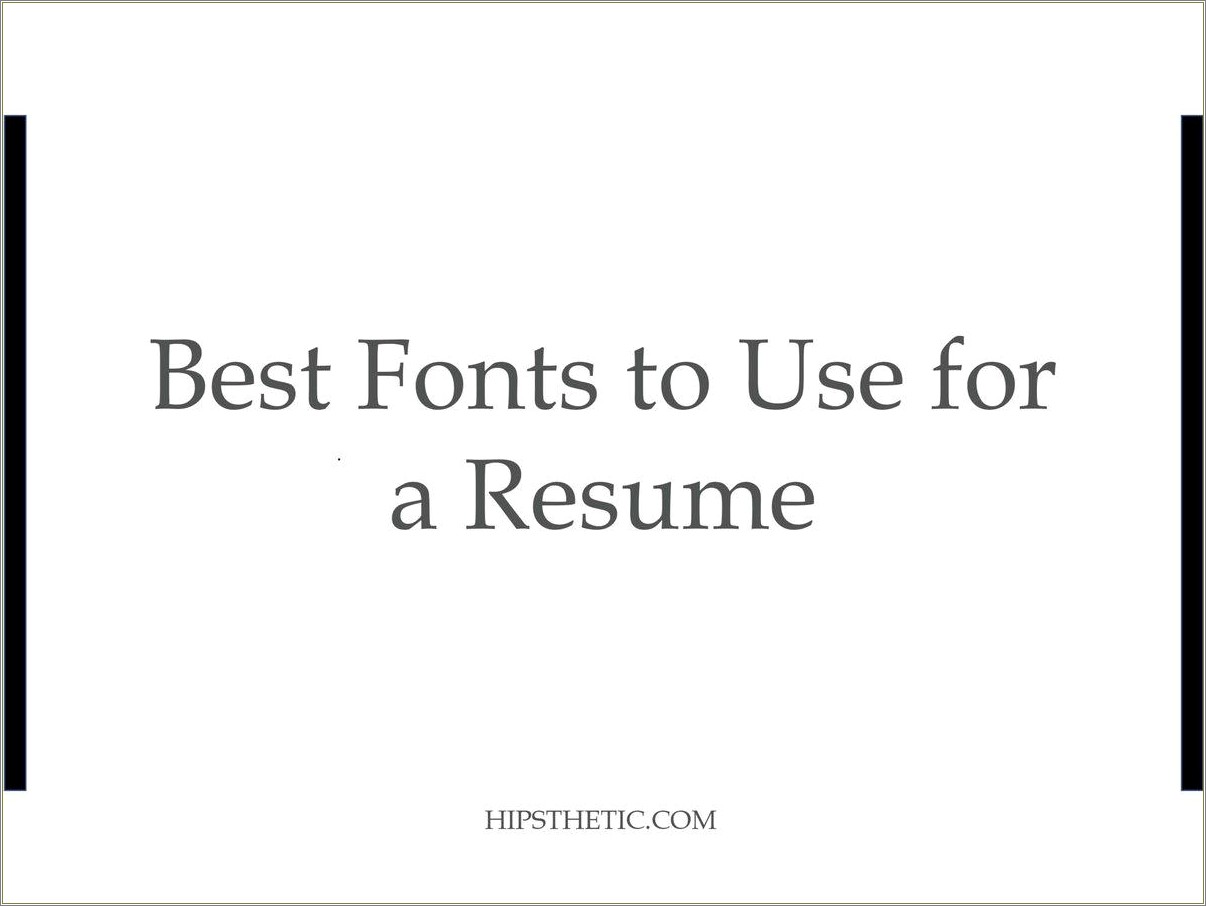 Is Garamond Font Good For Resume