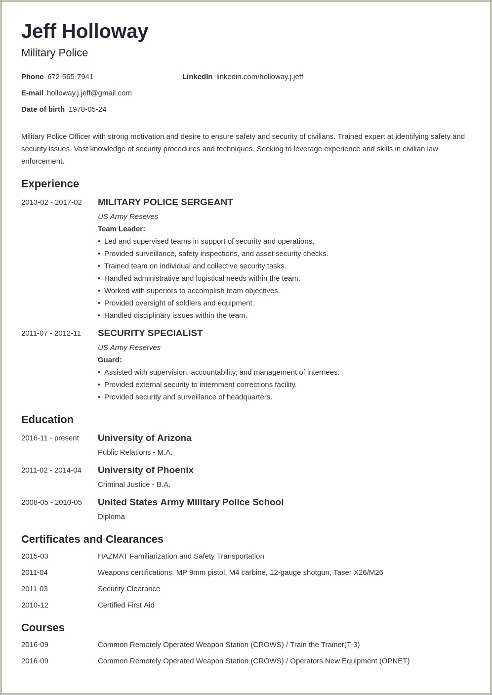 Is Having A Clearance Considered A Skill Resume