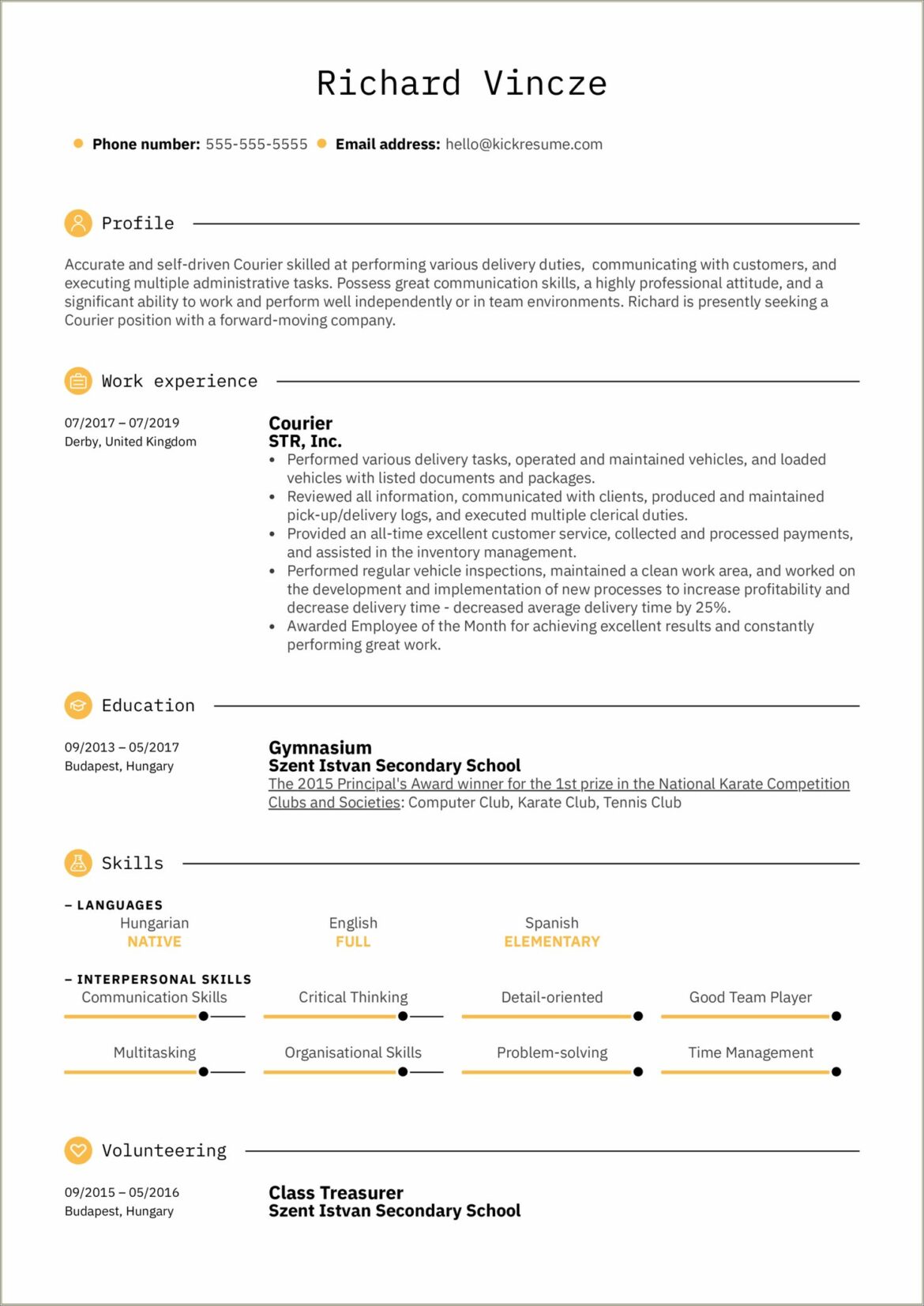 Is New Courier Good For A Resume