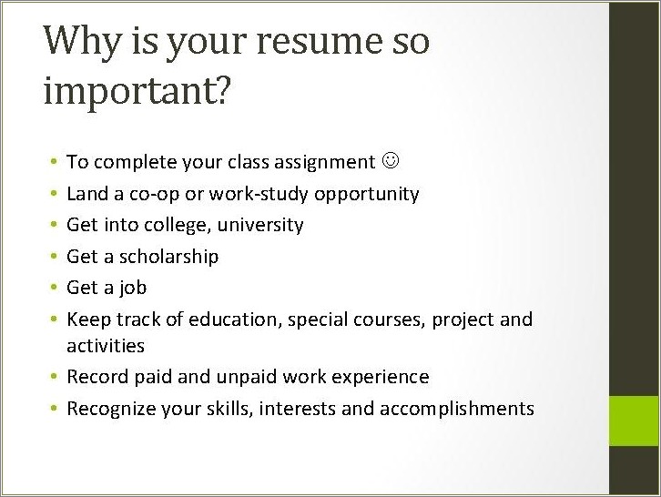 Is Skills And Activities On Your Resume Important