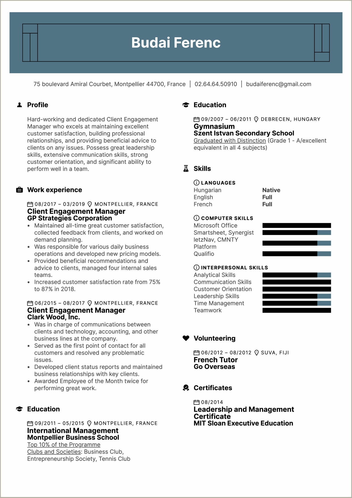 Is Supervisor Good For A Resume