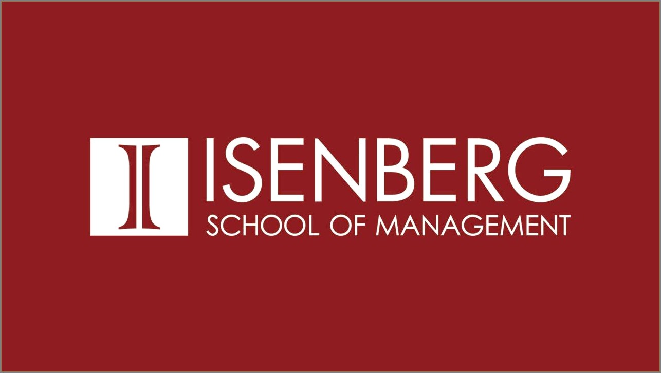 Isenberg School Of Business Resume Templates