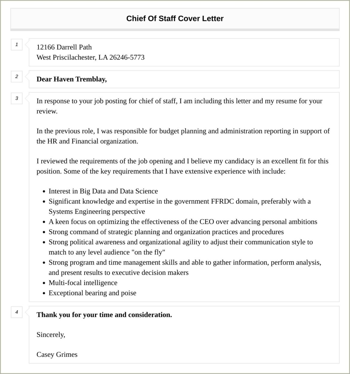 It Chief Of Staff Job Resume