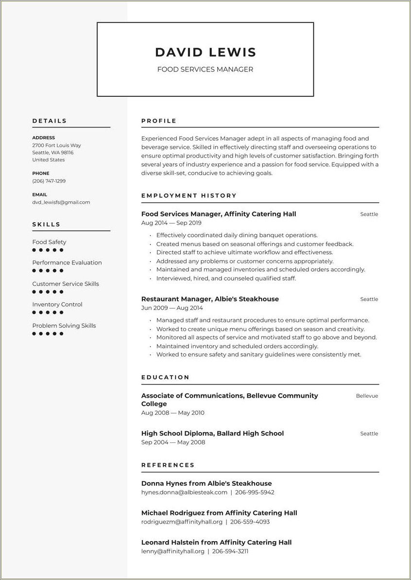 It Service Delivery Manager Resume Examples