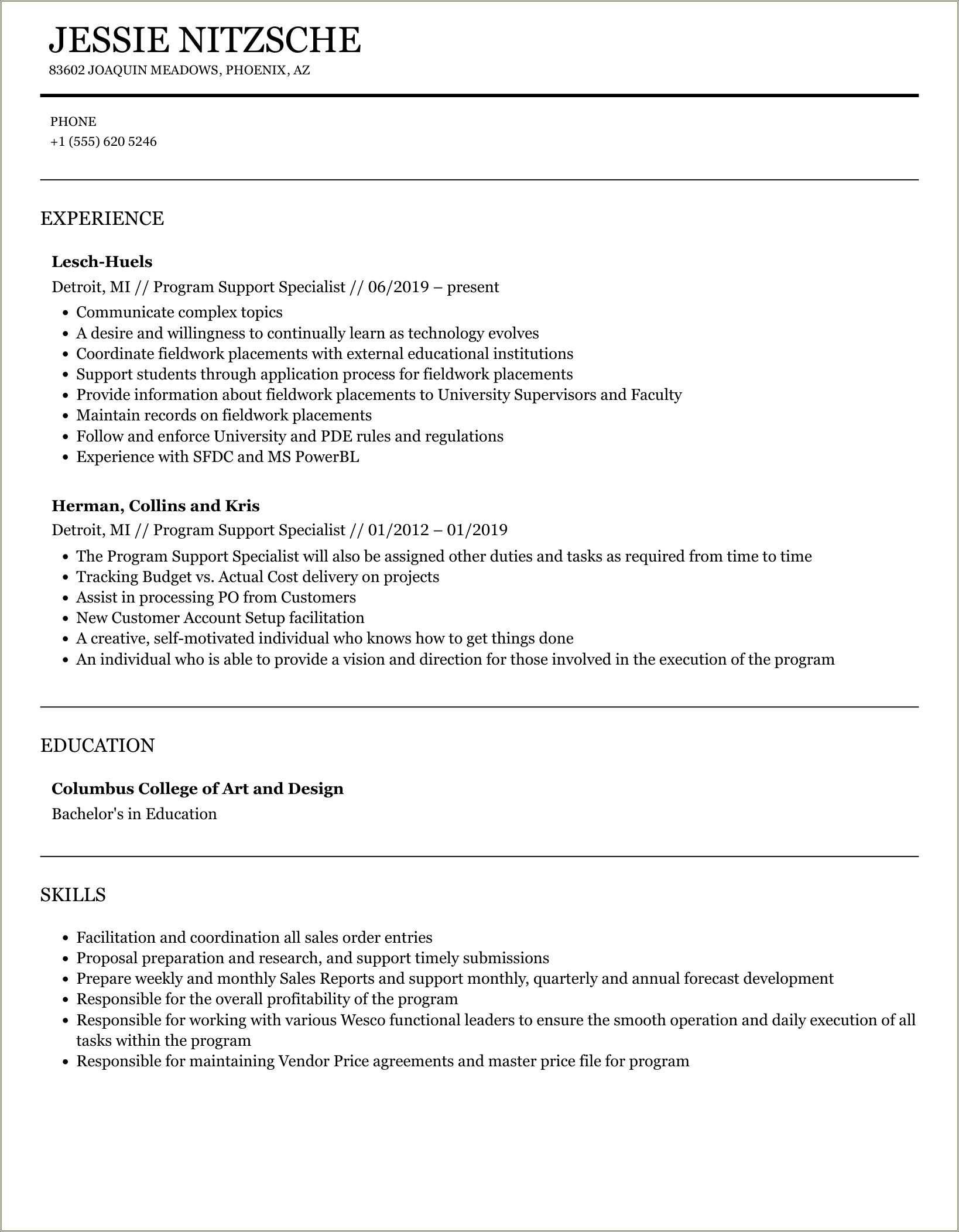 It Support Special Resume Summary Examples