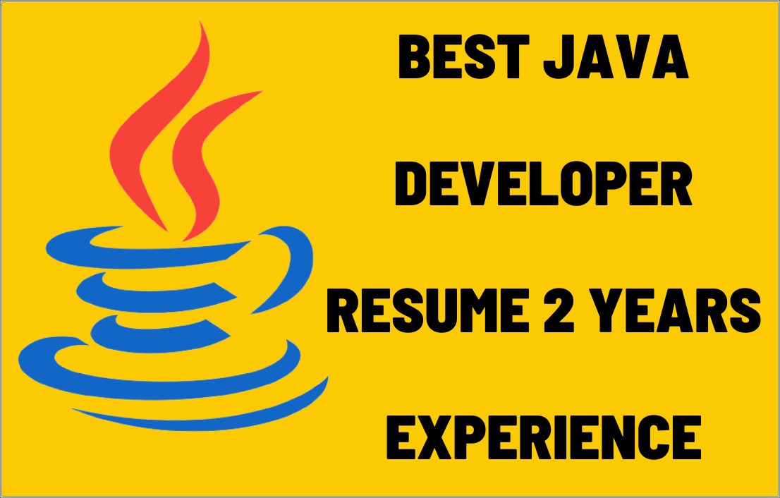 Java Developer Resume 2 Years Experience Download