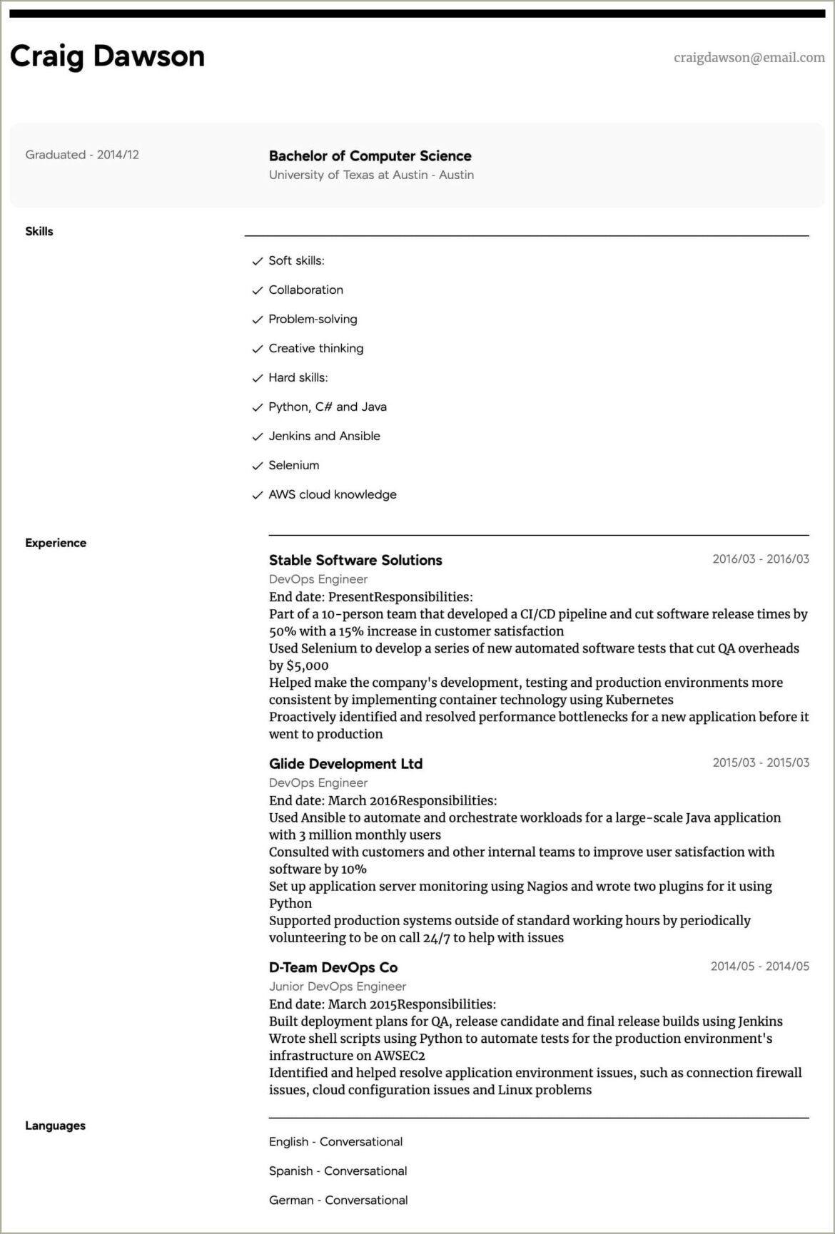 Java Sample Resumes With 5+ Years Of Experience