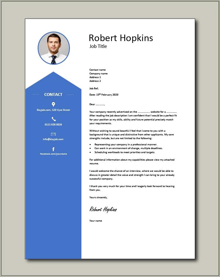 Job Application Letter And Resume Samples