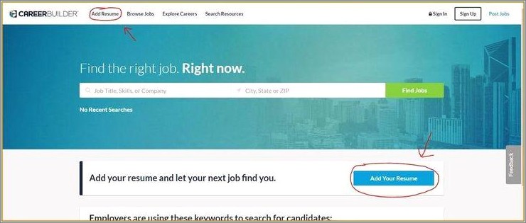Job Career Sites To Up Load Resume