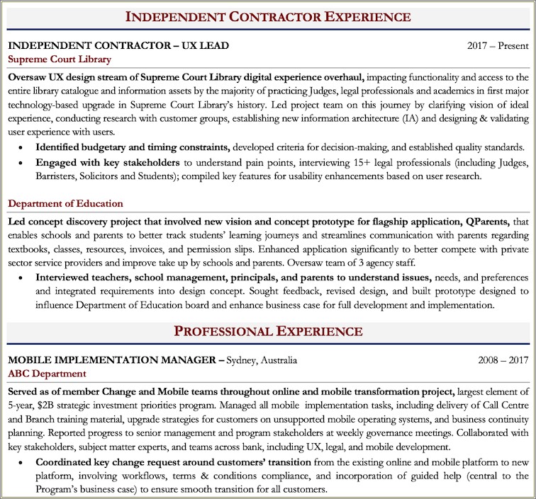 Job Description For Self Employed Business Owner Resume