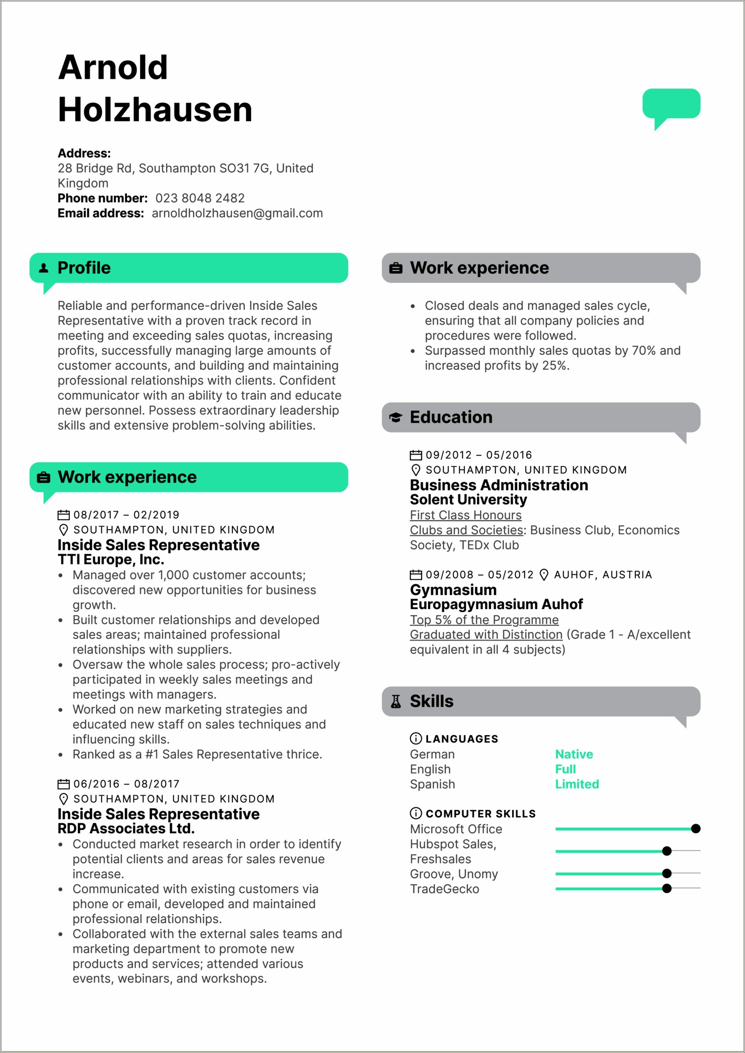 Job Resume For Sales Asociate Examples