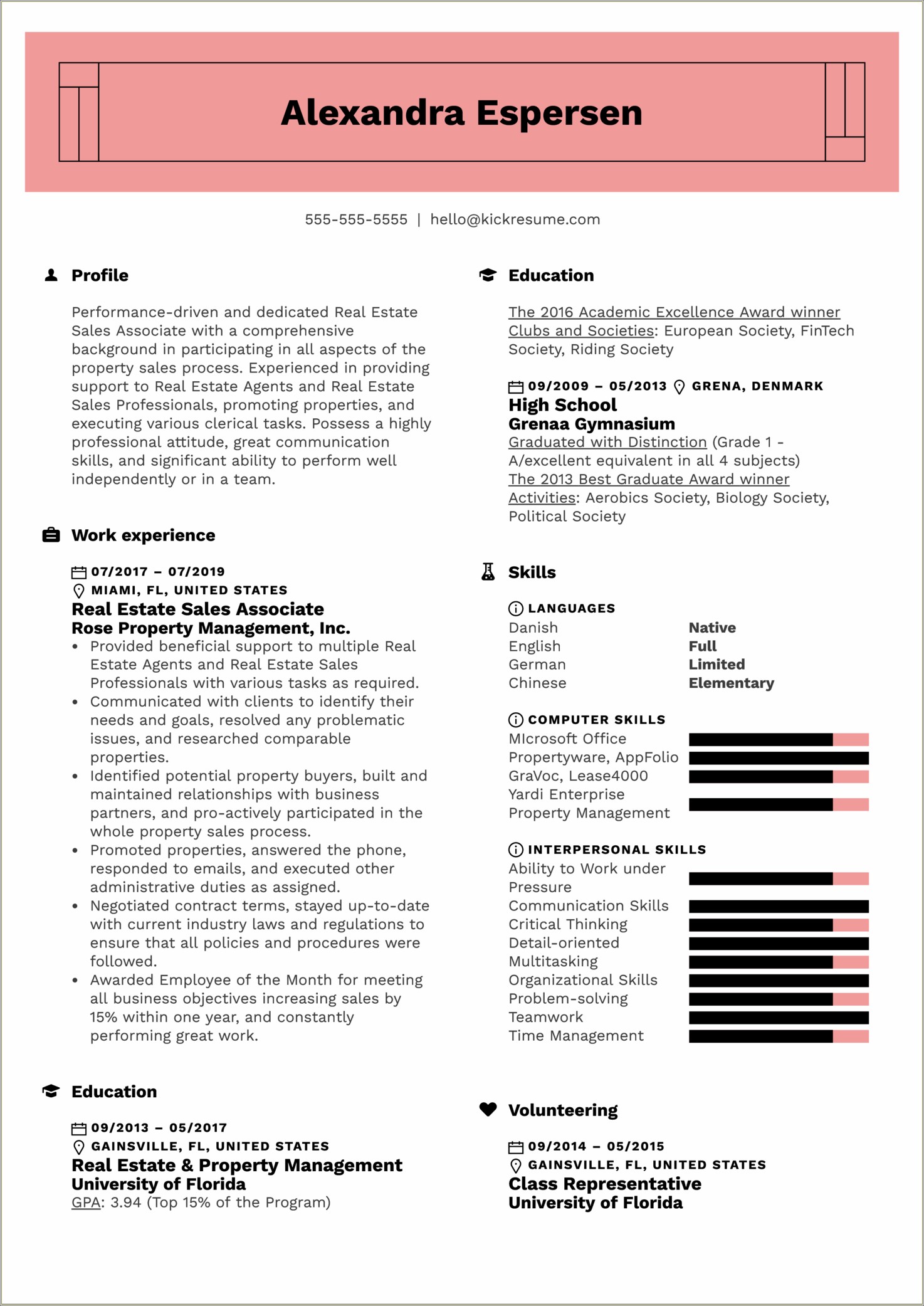 Job Resume For Sales Associate Examples