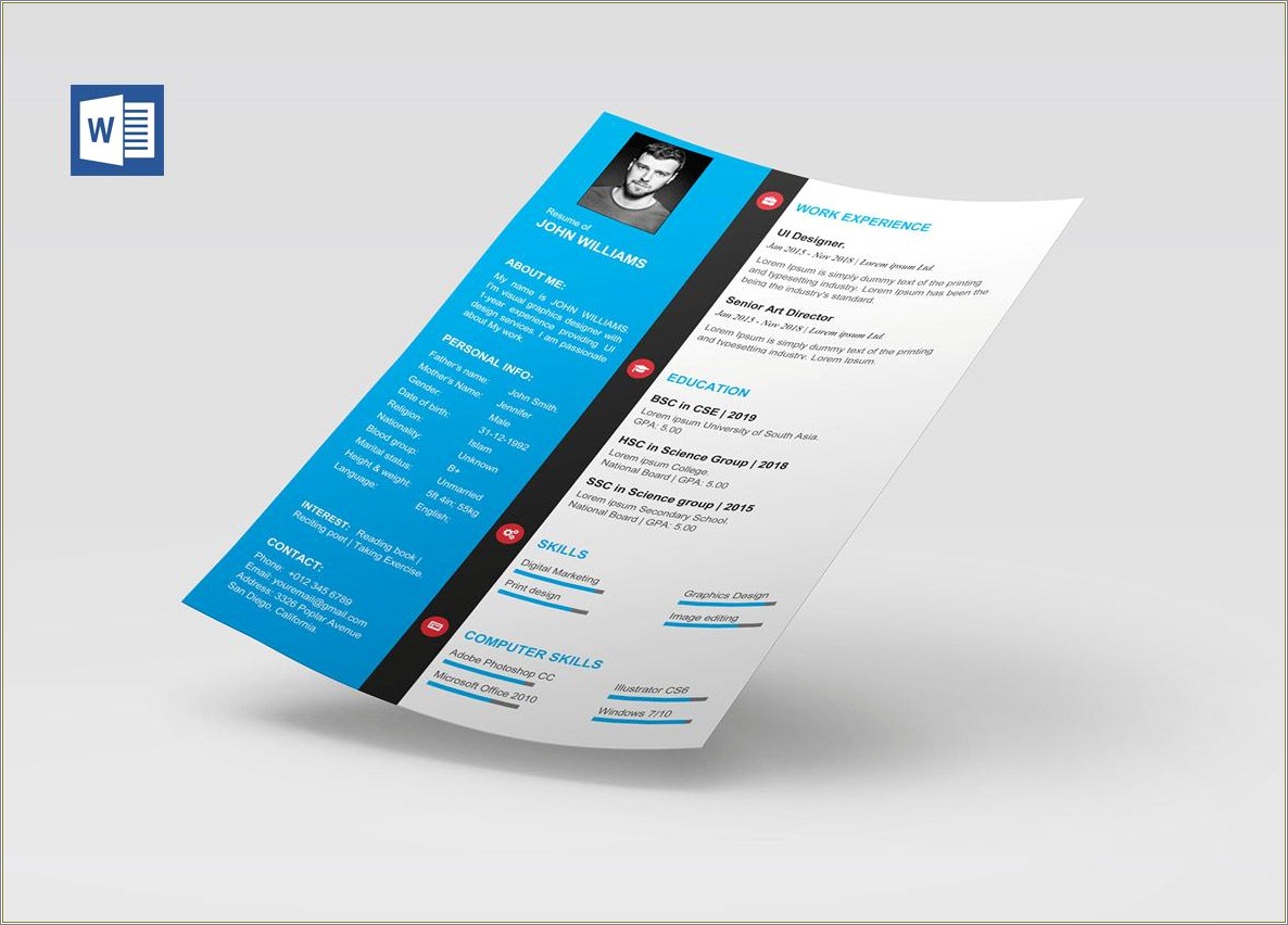 Job Resume Format In Word Download