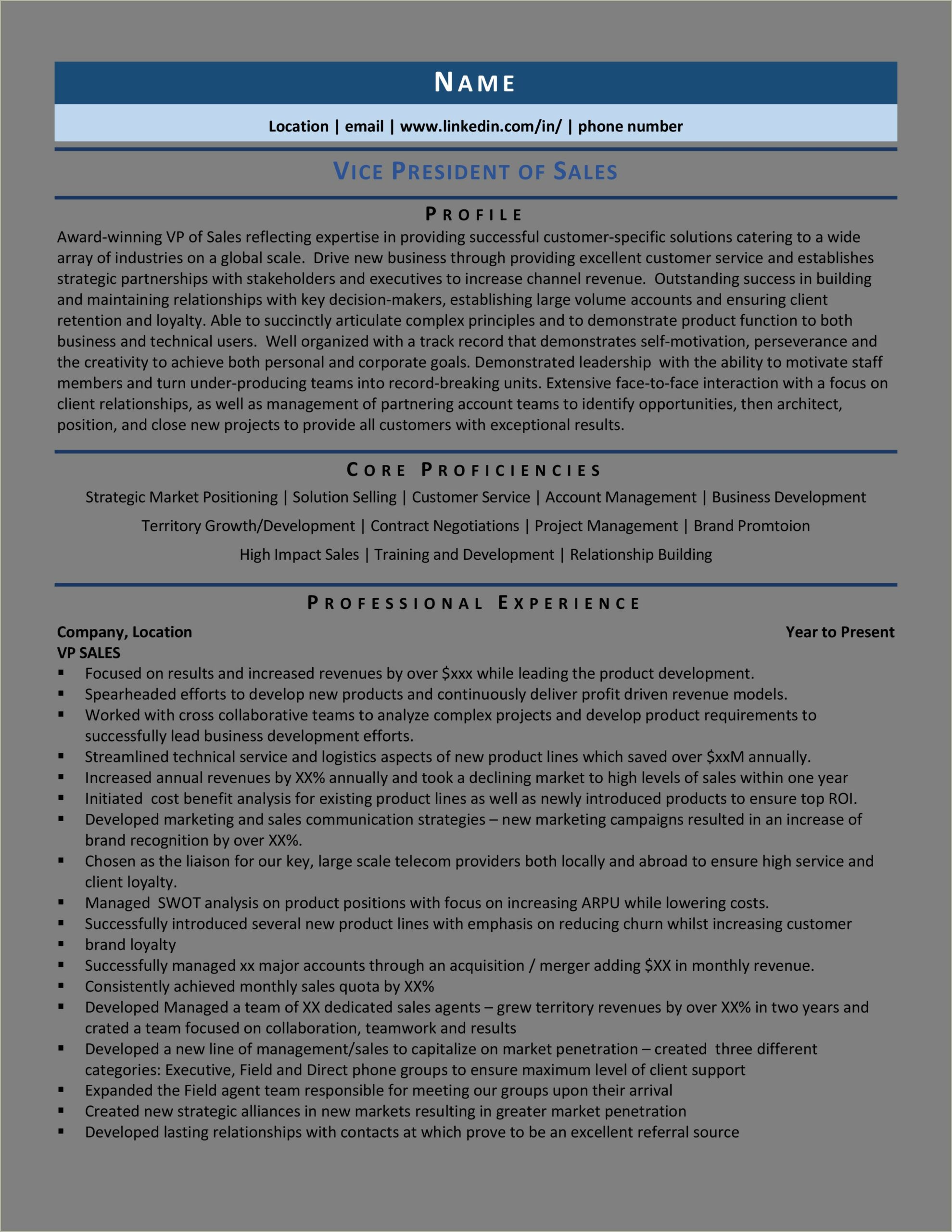 Job Resume Have To Be Chronological