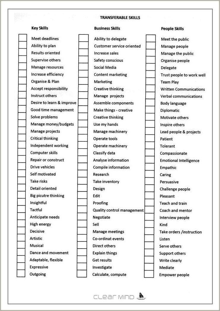 Job Skills To List On Your Resume