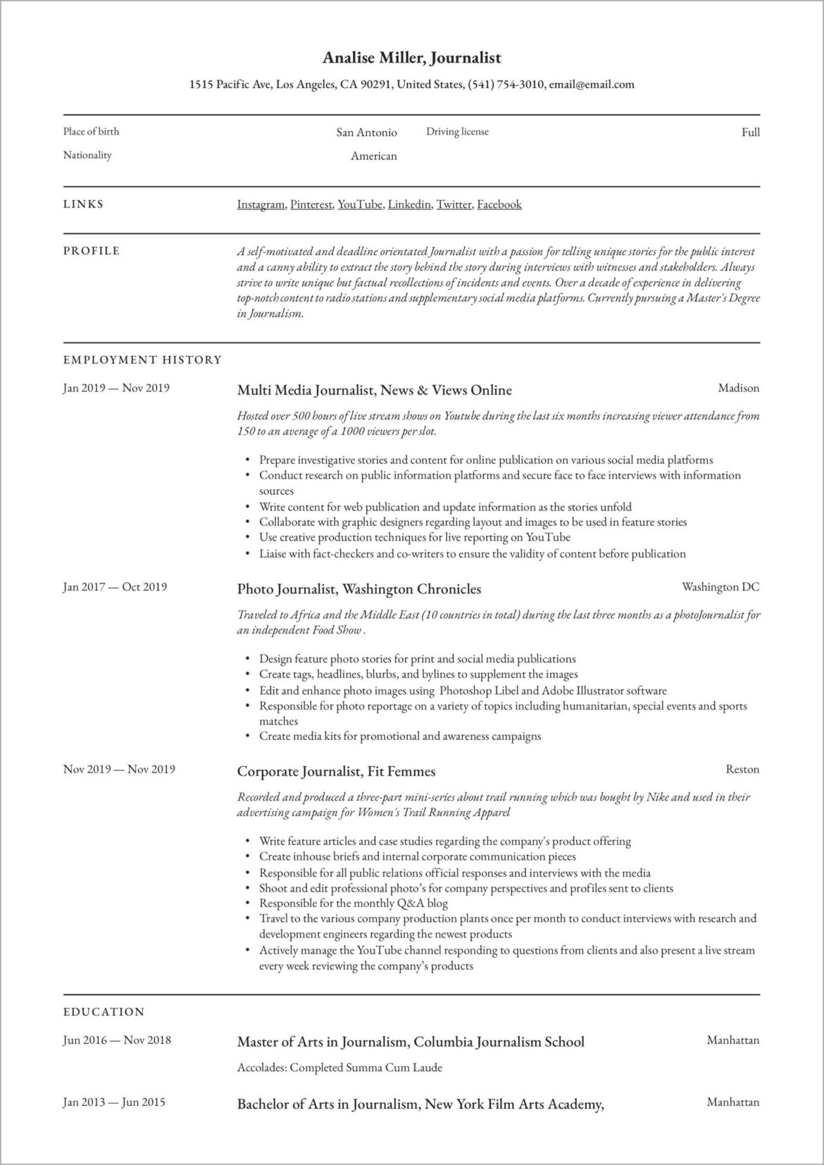 Jobhero20+ Staff Writer Resume Samples Jobhero