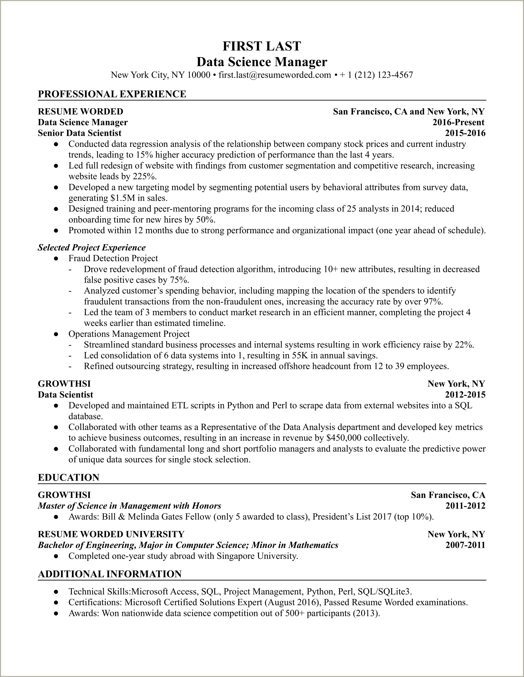 Junior Project Manager Resume Sample Doc