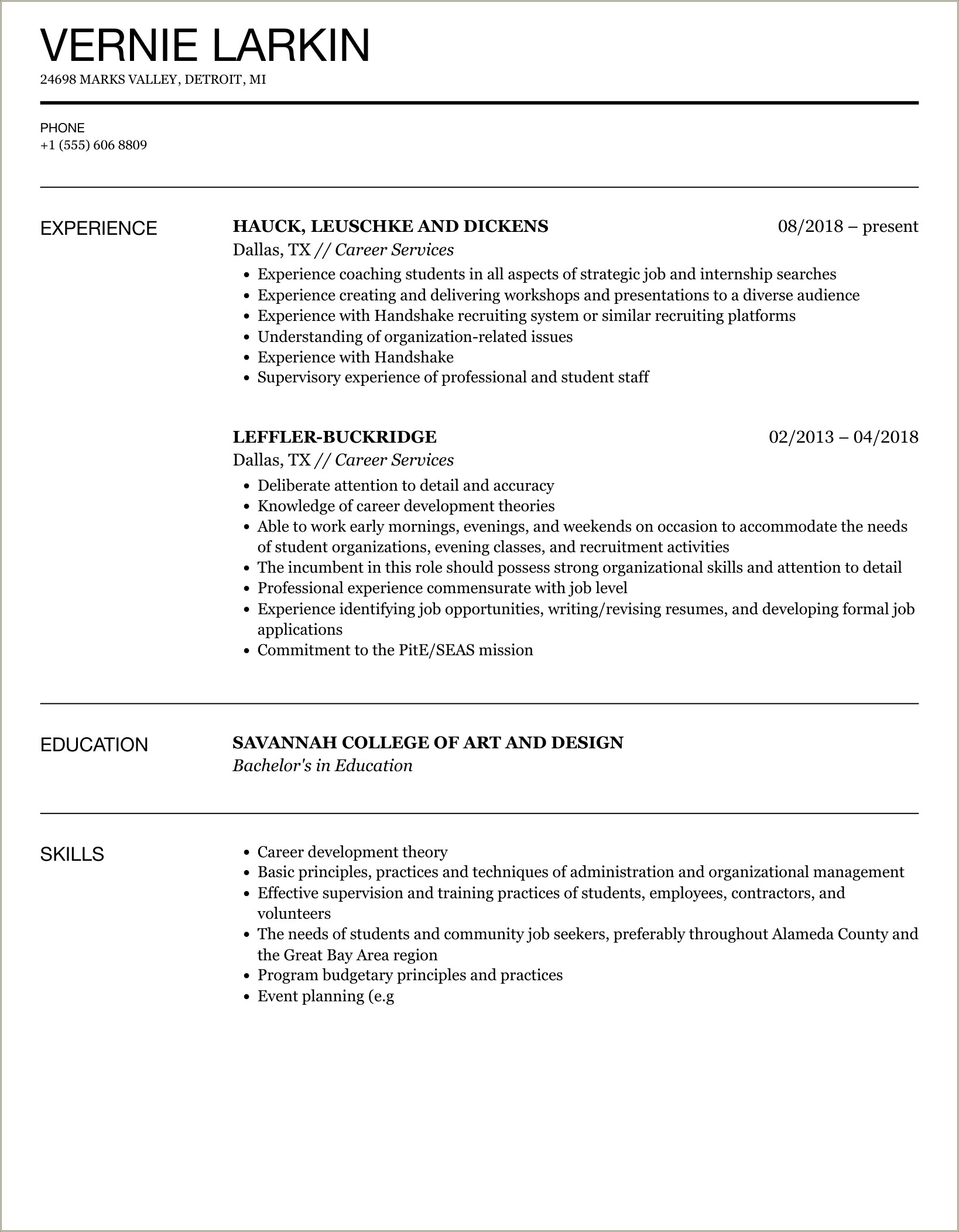 Keller Graduate School Of Management Resume