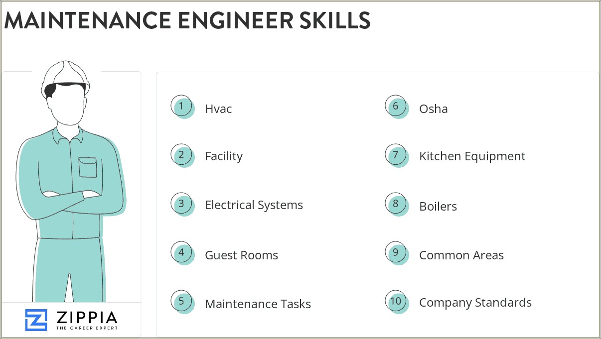Key Skills For Mechanical Maintenance Engineer Resume