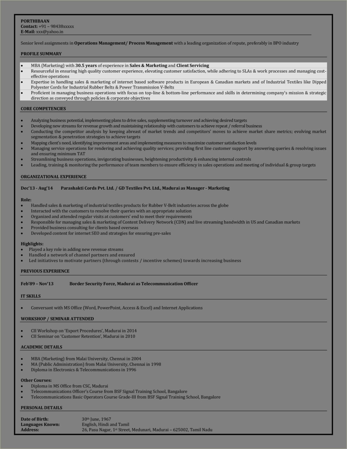 Key Transferable Skills Mba Graduate Resume