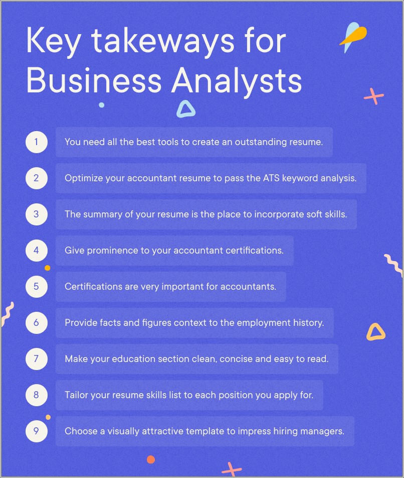 Key Words For Business Analtics In Resume