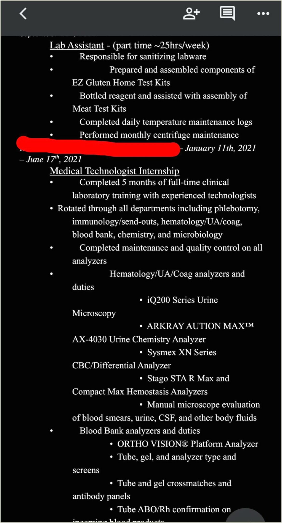 Lab Tech Resume Skills To Put On Reddit