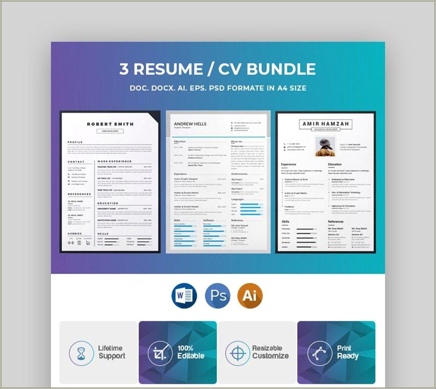 Large Gap Between Areas In Word Resume Template