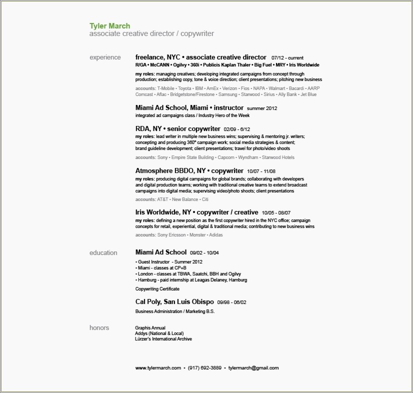 Latest Resume Format 2012 Free Download