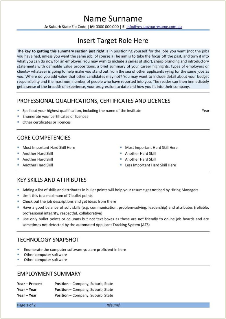 Law Enforcement Resume Template For Promotion