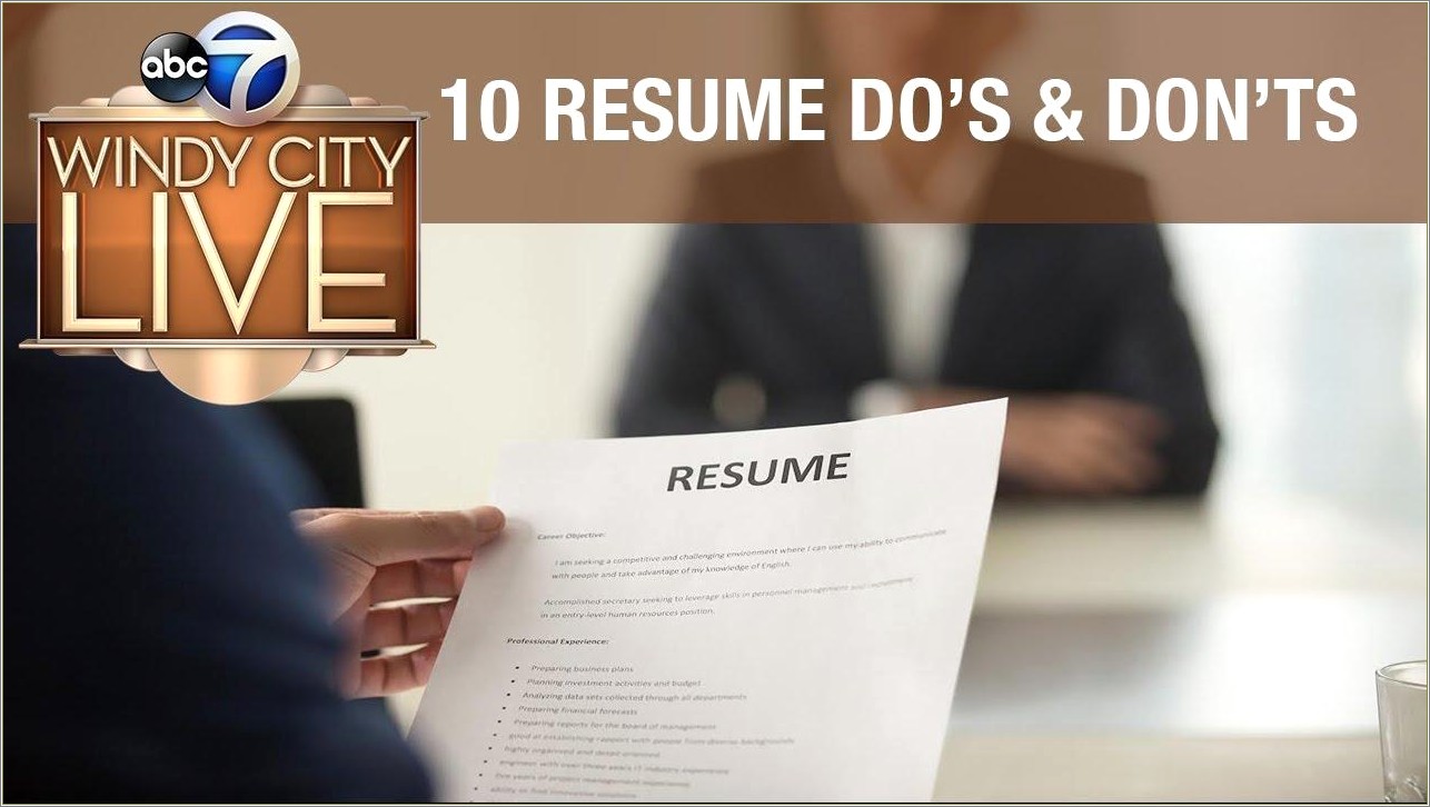 Law School Resume Dos And Donts