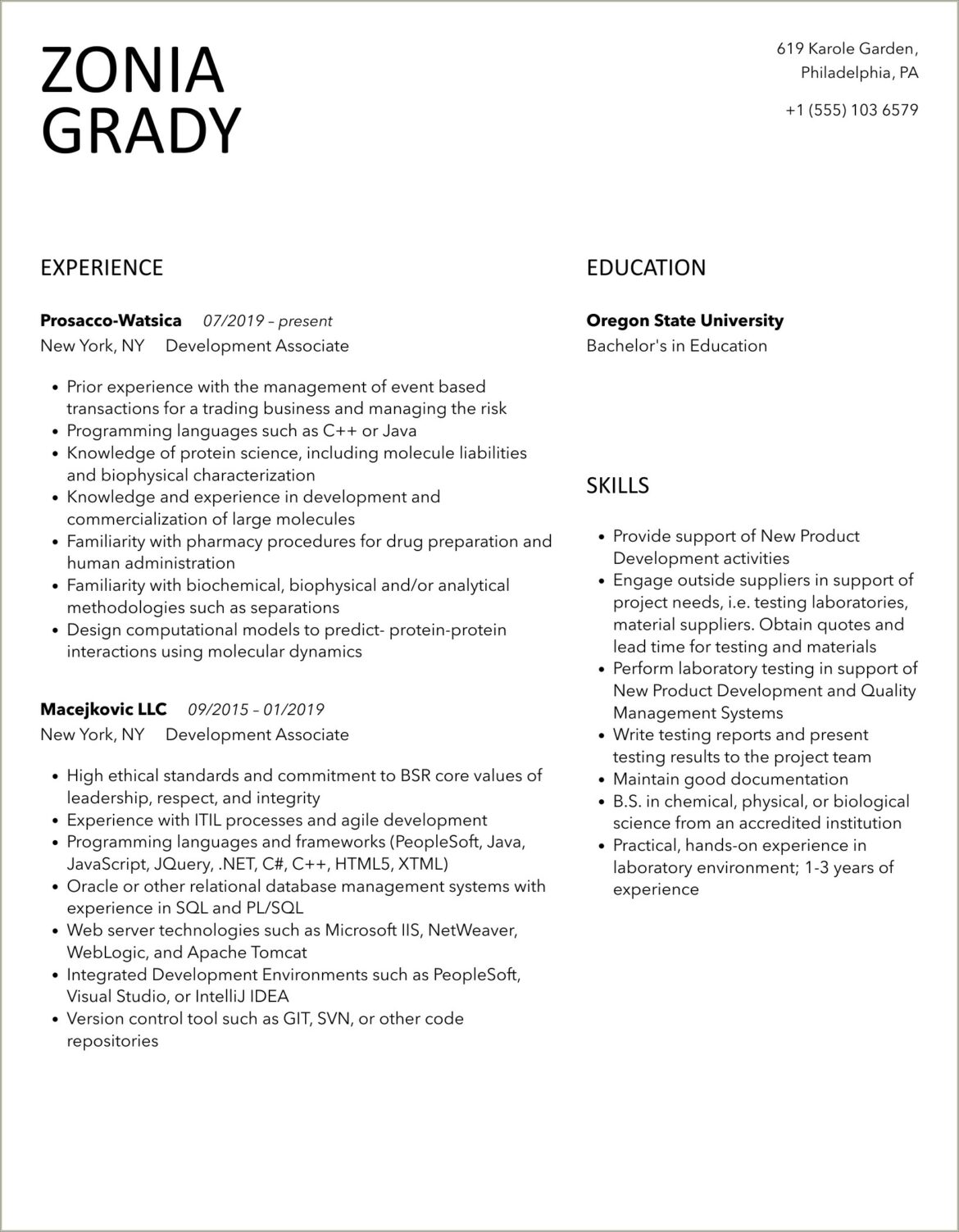 Lawn And Garden Associate Resume Sample