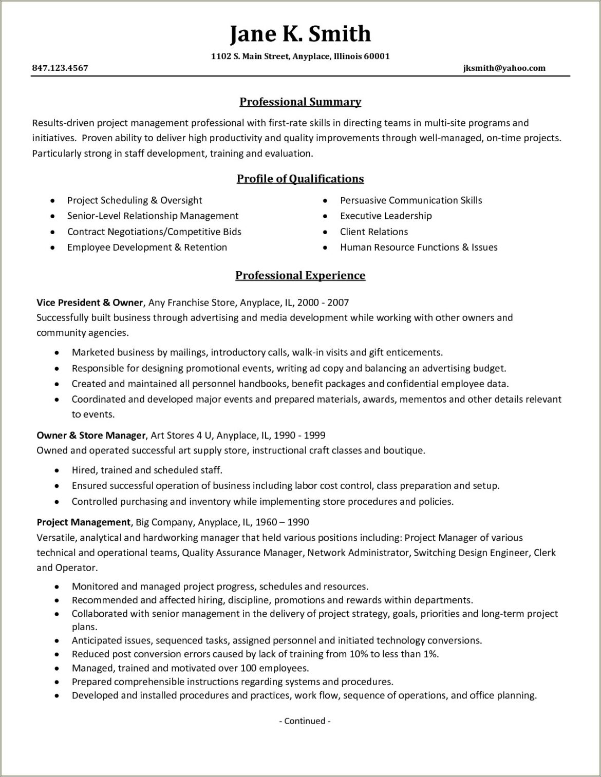 Leadership Skills On A Resume Example