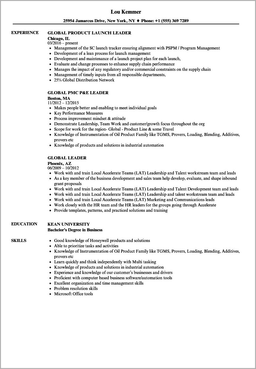 Leadership Skills To Write In Resume