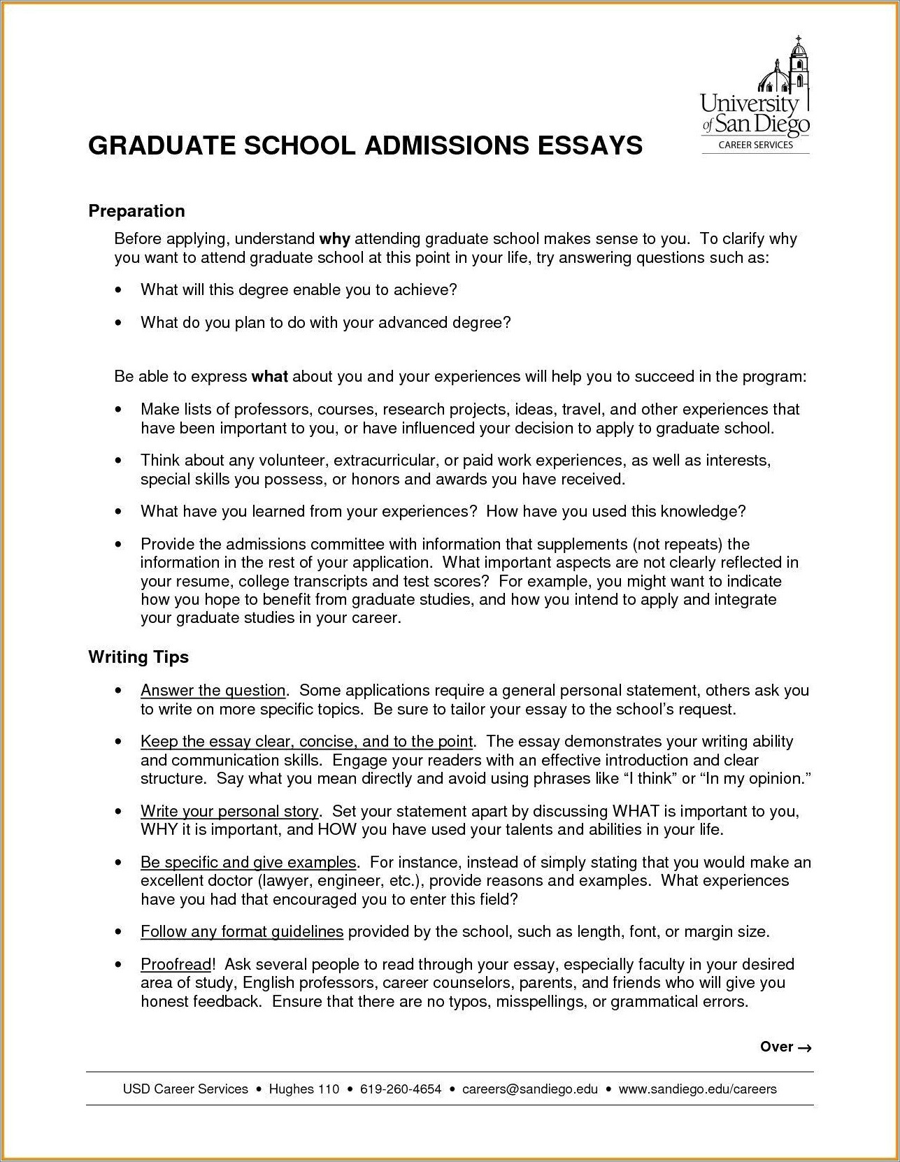 Length Of Resume For Graduate School