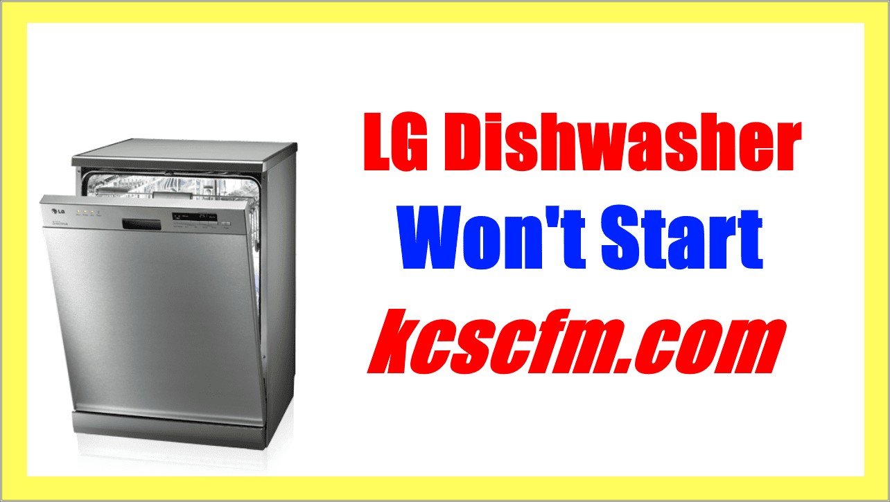 Lg Dishwasher Resume Cycle Not Working