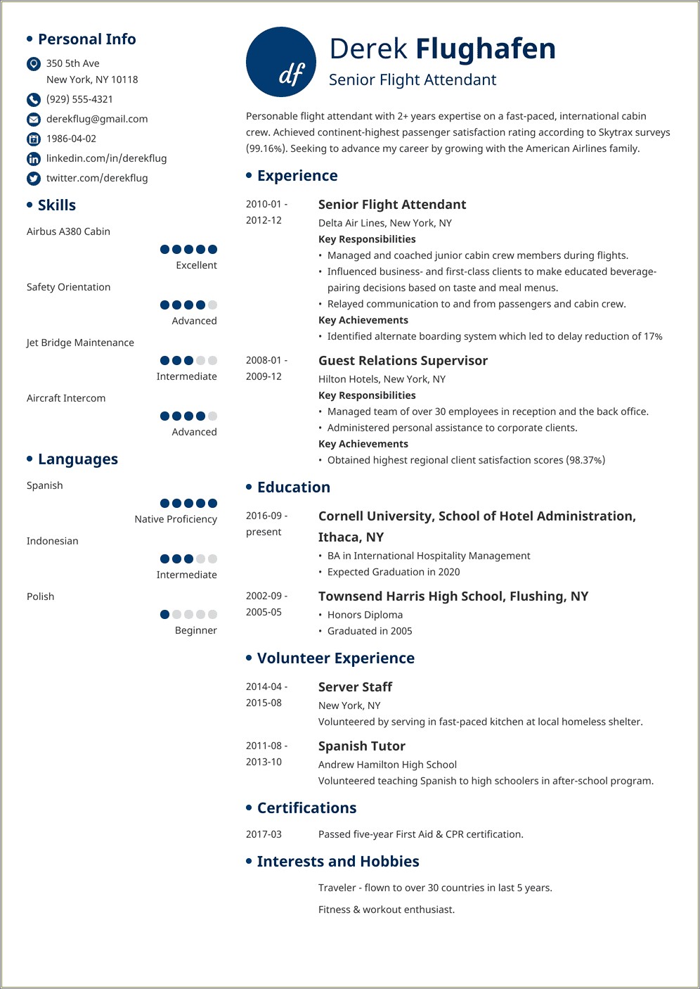 Line Attendant Job Description For Resume
