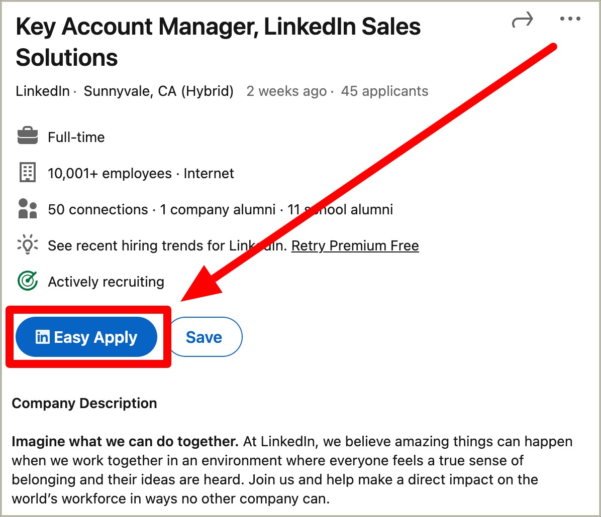 Linkedin Easy Apply Resume Button Not Working