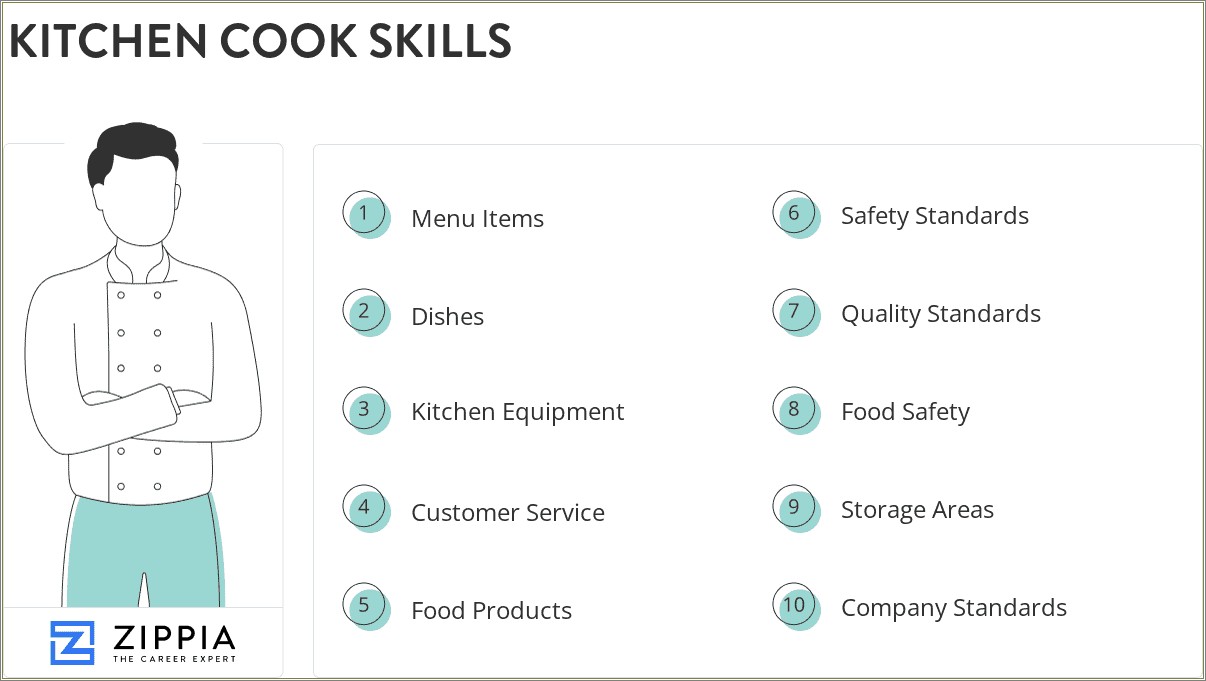 List Of Kitchen Skills For Resume