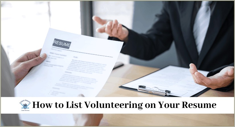 List Pro Bono Volunteer Work On Resume