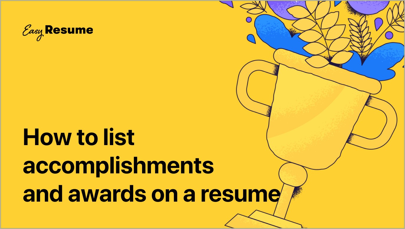 Listing Achievements On Resume Under Job