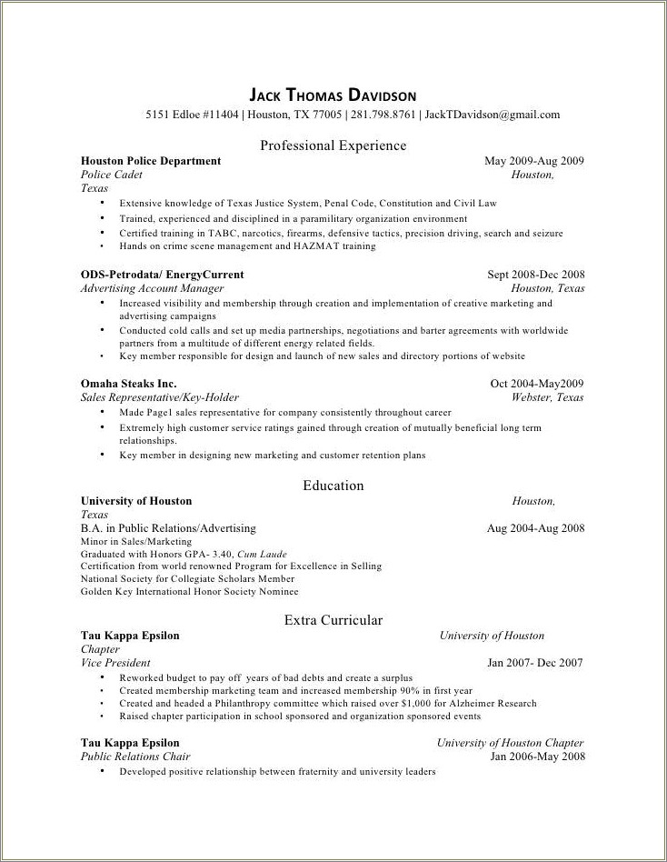 Listing Minors On Resume Law School