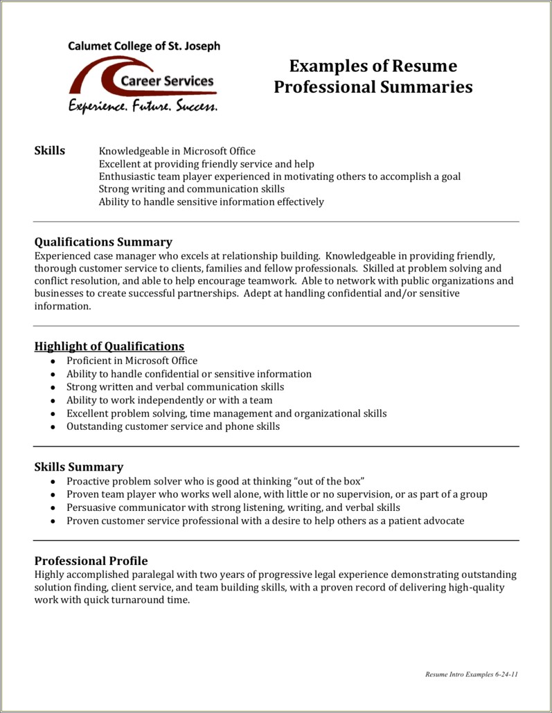 Listing Skills And Abilities On Resume